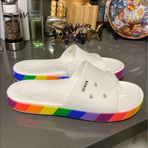 Crocs Crocband III Rainbow Block Slides LGBTQ